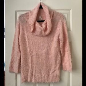 Pink cowl neck sweater